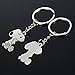 Creative Snoopy shape couple metal keychain/key ring 1pair