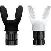 2 Pcs Breath Trainer, Portable Breathing Trainer Silicone Lung Exerciser Device, Resistance Breathing Exercise for Yoga, Swimming, Fitness(White and Black