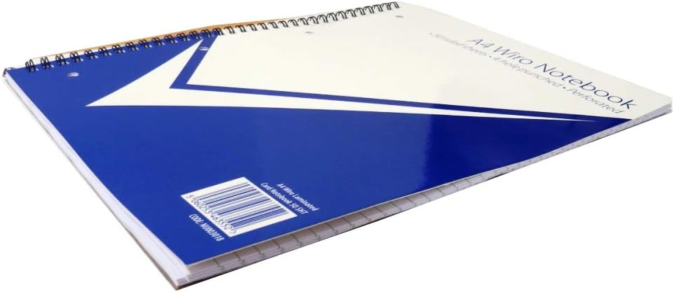 Nu Notebooks - Office Range - A4 Wire bound Notebook - Stationery Notebooks - Gloss Card Notebook - Writing Pad - 50 Pages ,White - Image 4