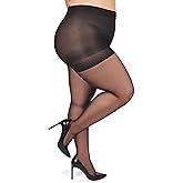 MeMoi Plus Size Curvy Control Top Pantyhose for Women, Comfortable Sheer Pantyhose, Lightweight Womens Stockings, Sizes 1X-QP