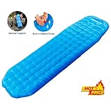 WolfWise Lightweight Inflatable Sleeping Pad Tent Static Air Mattress Backpacking Sleep Pads for Hiking Camping (Blue)