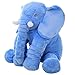 MorisMos Stuffed Elephant Plush Pillow Toy Blue 24 inch/60cm
