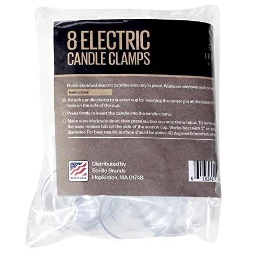 Holiday Joy® The Original 8 Window Candle Holder Clamps with World's