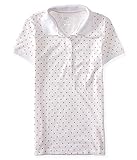 Aeropostale Women's Polka Dot Jersey Polo Shirt