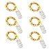 Pack of 6 Pcs Fairy Lights Battery Operated String Lights with 20 Micro LEDs 7.2ft Firefly Lights Copper Wire LED Lights Starry String Lights for Christmas Party Centerpiece Decor Warm White