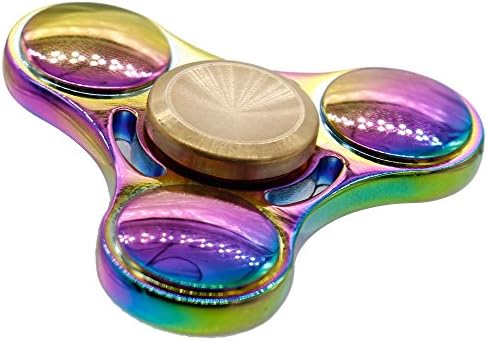 Tri Fidget Hand Spinner Triangle Colorful Torqbar Finger Toy, EDC Focus ADHD Autism Anxiety Relief for Kids &amp; Adults, with Retail Box