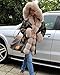 Roiii® Thickened Faux Fur Camouflage Parka Women Hooded Long Winter Jacket Overcoat