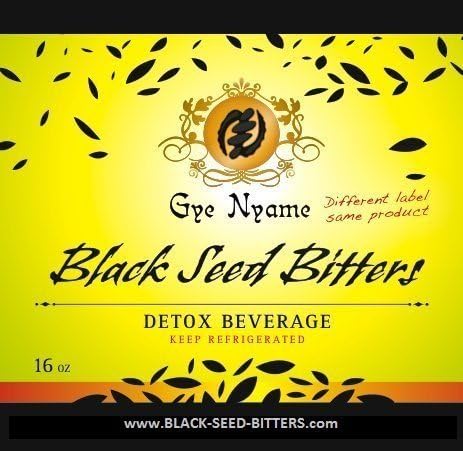 Gye Nyame Black Seed Bitters with Moringa 16 oz (Detox Beverage) by The Islamic Place