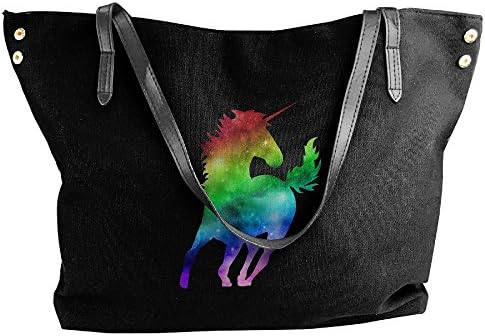 Women's Rainbow Galaxy Unicorn Top Handle Satchel Handbags Shoulder Bag Tote Purse