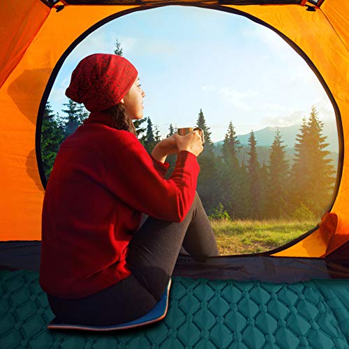 VOLADOR Inflatable Sleeping Pad, Camping Air Mattress Portable Self Inflating Sleeping Mat Pillow Outdoor Camping Backpacking Travel - Thumbnail 5