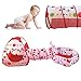 Vktech 12pcs Cubby-Tube-Teepee 3pc Pop-up Play Tent Children Tunnel Kids Adventure Station