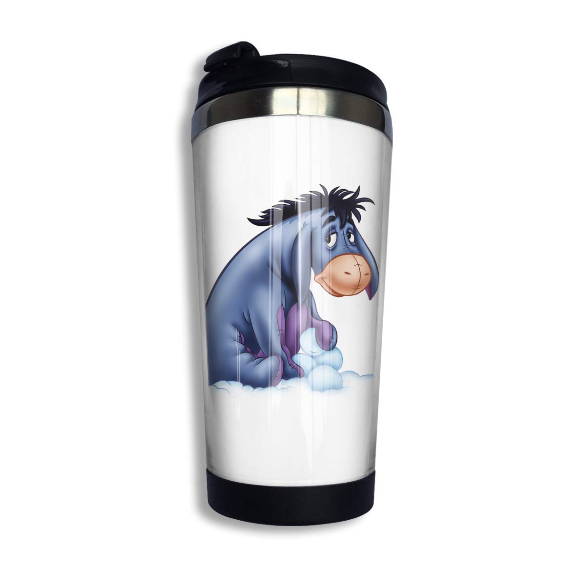 Acmiran Eeyore Coffee Cups Stainless Steel Water Bottle Cup Travel Mug Coffee Tumbler with Spill Proof Lid