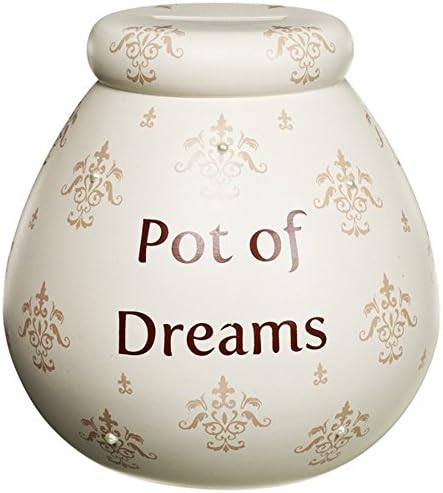 Pot of Dreams Fleur De Lys Ceramic Money Pot