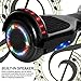 NHT Hoverboard Electric Self Balancing Scooter Hover Board with Build in Hover Board LED Running Lights Safety Certified (Black)