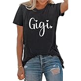 COLORFUL BLING Grandma Shirt for Women in My Nana Era Letter Print Tshirt Mimi Gigi Casual Top Funny Crewneck Graphic Tee