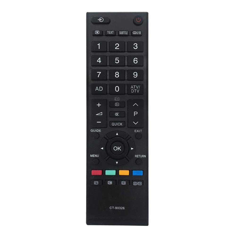 Replacement Toshiba TV Remote Control CT-90326 for Toshiba Regza LCD LED Smart TV 40RV525R 40RV52U 26AV615DB 32L1400 37RV635D 46RV525U 42HL800A 19AV616DB - No setup required