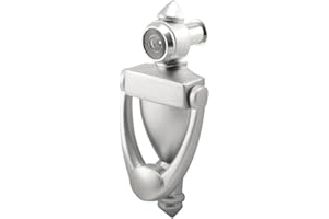 DEFENDER SECURITY Prime-Line U 10327 Door Knocker and Viewer, 9/16 In. Bore, 180 Degree View Angle, Satin Nickel (Single Pack)