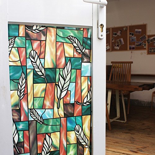 VViViD Static Cling Wheat Tile Mosaic Theme Window Film