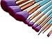Kuulee New 10Pcs/Set Mermaid Dreams Make Up Brush Set Luxury Make Up Tools Kit Powder Makeup Brushes With Shell Cosmetic Bag