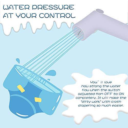 Houtingmaan Baby Cloth Diaper Sprayer, Diaper Washer Handheld Bidet Sprayer Set, Shattaf Shower Sprayer Kit, Chrome Bidet Sprayer for Cloth Diapers, Pet, Personal Hygiene ... (Chrome2)