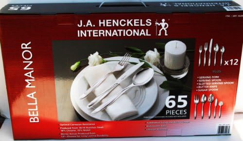 J.A Henckels International Bella Manor 65 pc 18/10 Stainless Steel Flateware