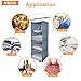 Aibrisk Hanging Closet Organizer 4 Shelves Foldable Oxford Cloth Gray Hanging Shelf with 2 Hooks for Clothes Storage and Accessories