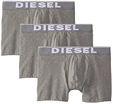 Diesel Men's Sebastian 3-Pack Essentials Boxer Brief, Grey, Medium