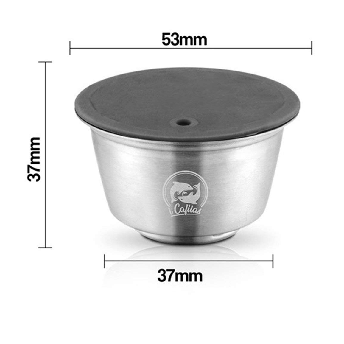 1 Color: plateado Garciasia Cápsula de café oxidable de metal Filtro de  acero inoxidable para DOLCE GUSTO EDG Filtro de recarga Lumio Tamper de  recarga Hogar y cocina Filtros de café