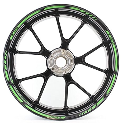 Kawasaki Z800 Motorrad Felgenrandaufkleber SpecialGP Grün Komplettset Aufkleber Sticker