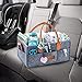 Baby Diaper Caddy, Nursery Diaper Tote Bag, Large Portable Car Travel Organizer, Boy Girl Diaper Storage Bin for Changing Table, Baby Shower Gift Basket, Newborn Registry Must Haves, 15