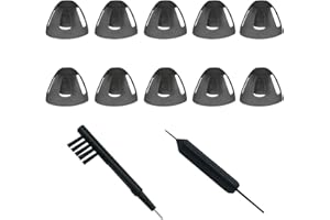 ANICO Smokey Hearing Aid Open Domes Ear tips for ReSound Sure Fit Style RIC RITE and Open Fit BTE Hearing Amplifier with Cleaning tools Brush Cleaner and Carry Case (Smokey, Medium)