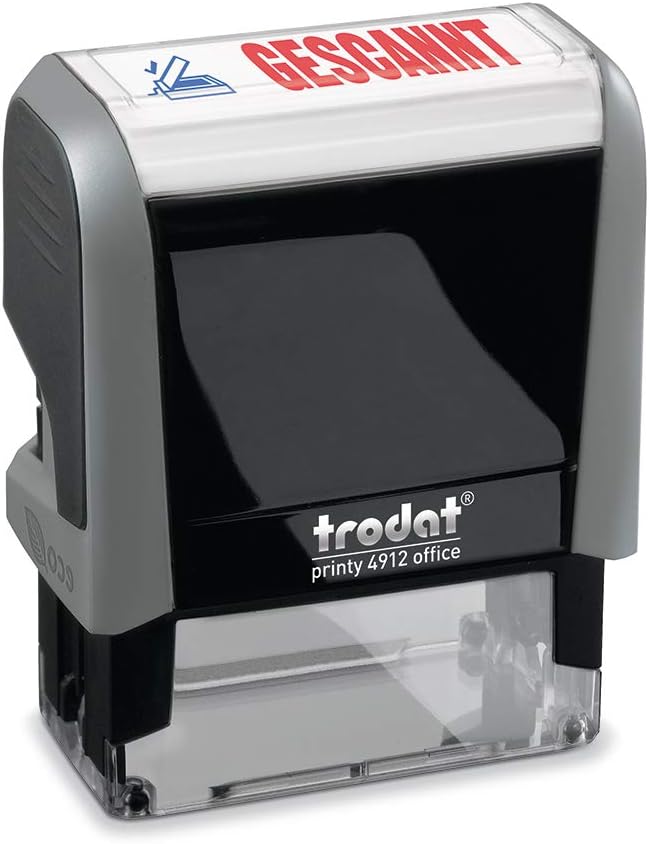 Trodat 4912 g Text Stamp, Print Colour: Blue-red, 47 x 18 mm