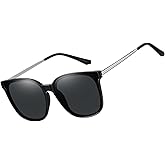 HAOLOTA Polarized Sunglasses for Women UV Protection Oversized Cat Eye Lightweight Trendy Shades
