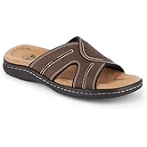 Dockers Mens Sunland Casual Slide Sandal Shoe, Dark Brown, 11 M