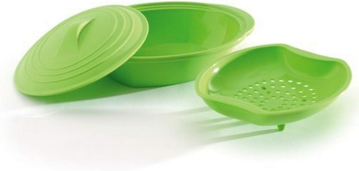Norpro Jumbo Silicone Steamer with Insert, Green Kitchen
