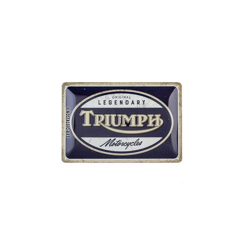 Nostalgic-Art Retro Tin Sign 20x30cm Triumph - Legendary Motorcycles - Gift Idea For Bikers Metal Vintage Design