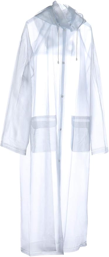 com-four® - Chubasquero Reutilizable – Abrigo Transparente con ...