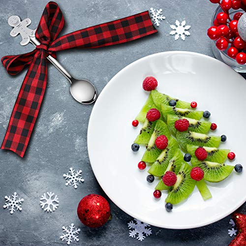 URATOT 8 Pieces Stainless Steel Christmas Gift Spoons Coffee Tea Dessert Mixing Spoons Christmas Stocking Fillers (8)