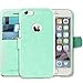 Lockwood iPhone 6/6s | Folio Wallet Card Case for Women/Girls | Faux Leather | Vintage Mint | (4.7 Inch) | Ultra Slim & Light