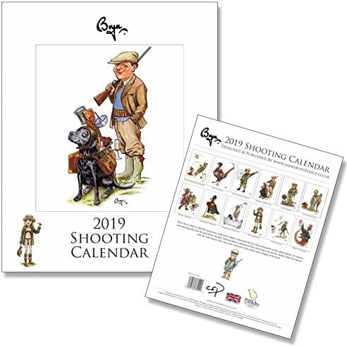 Shooting Calendar 2019 by Bryn Parry. Large Wall Calendar Featuring Bryn's Iconic Sporting Cartoons