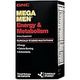 GNC Mega Men Energy & Metabolism Multivitamin | Increased Calorie Burning | 180 Count