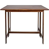 Solid Wood Flip-Top Folding Console to Dining Convertible Table