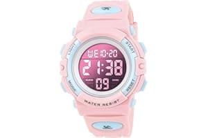 Dayllon Kids Digital Watch Boys Outdoor Sports 50M Waterproof Girls Watches Alarm Clock 12/24 H Stopwatch Calendar for Ages 3-15 Boy Girl Wristwatch Kids Gift