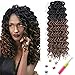 Faux locs crochet hair curly faux locs 12inch 6packs wave braiding hair curly end Goddess Locs Synthetic Braids Hair Extensions(OT/30)