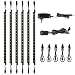 TORCHSTAR LED Safe Lighting Kit, (6) 12 Inch Linkable Light Bars + Motion Sensor + UL Power Adapter, Under Cabinet, Gun Safe, Locker, Closet, Under Counter, Shelf, Showcase Lighting, 5000K Daylight primary