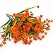 Artificial Fake Flowers, 4 Bundles Outdoor UV Resistant Greenery Shrubs Plants Indoor Outside Hanging Planter Home Garden Décor（Orange）