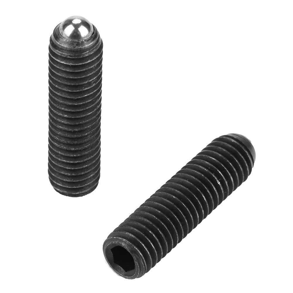 10pcs M8 Screw Thread Hex Socket Carbon Stainless Steel Ball Drive Spring Plungers Set Push Fit Ball Spring Smooth Plunger(M8*30)