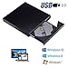 Ammiy USB 2.0 Compact External CD/Dvd Reader Drive CD Burner Writer for all Windows Laptops, Desktop, Plug and Play for Windows 7,8 XP, Vista, Windows 10 need Download VLC Media Player