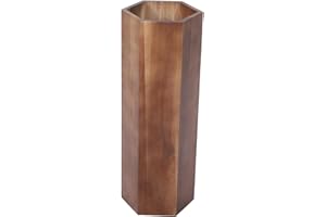 Alipis Wooden hexagon Umbrella Stand Rack - Umbrella Holder Bin with Drip Tray - Canes Walking Sticks Holder for Entryway Home Office Black