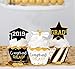 120PCS Graduation Cupcake Toppers Wrappers 2022 - Grad Party Supplies Congrats Cake Decorations